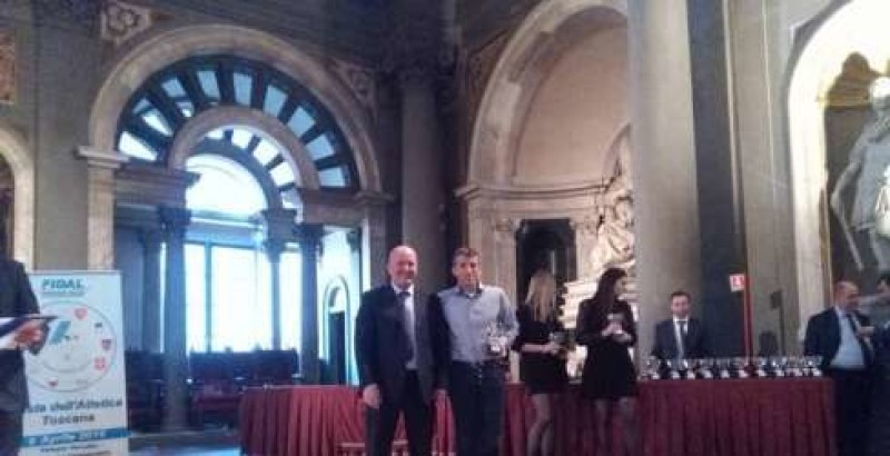 Donnini premiato a Palazzo Vecchio alla “Festa dell'Atletica Toscana”