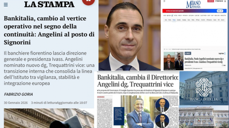 Gianluca Trequattrini è il nuovo Vice Direttore Generale di Bankitalia