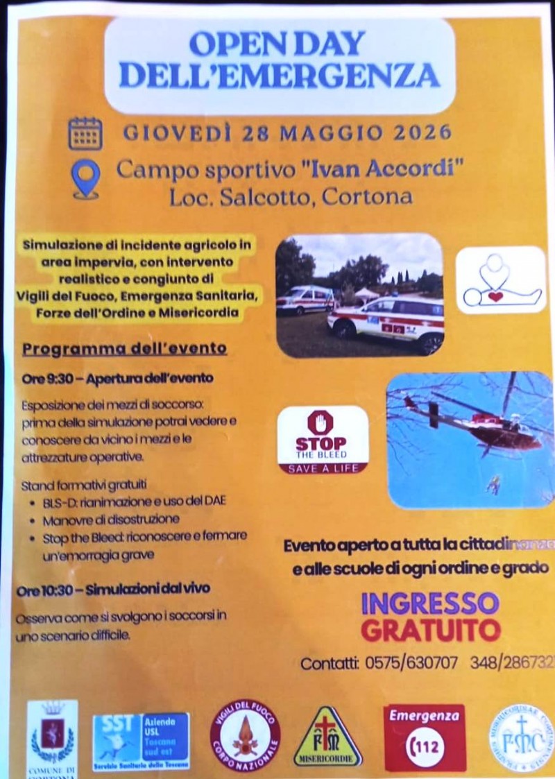 Protezione civile in storytelling all'Accordi di Camucia