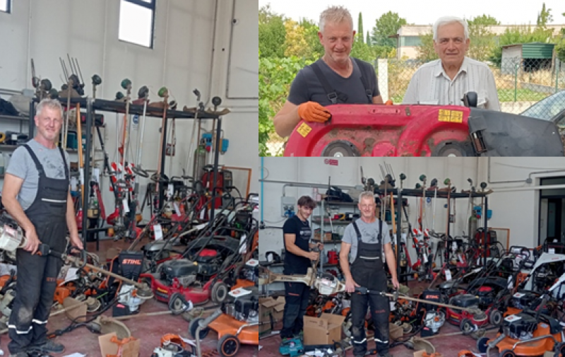 Nando, l' Archimede dei motorini da giardinaggio e da selvicoltura
