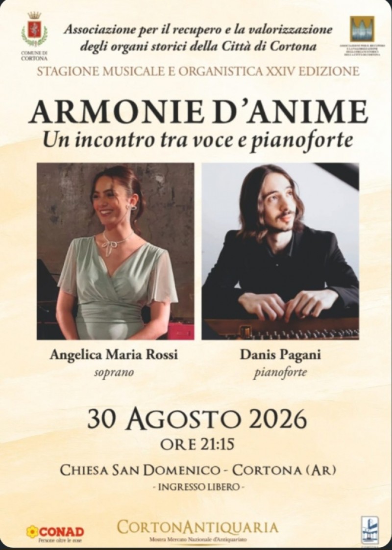Danis Pagani e Angelica Maria Rossi in concerto a cortona