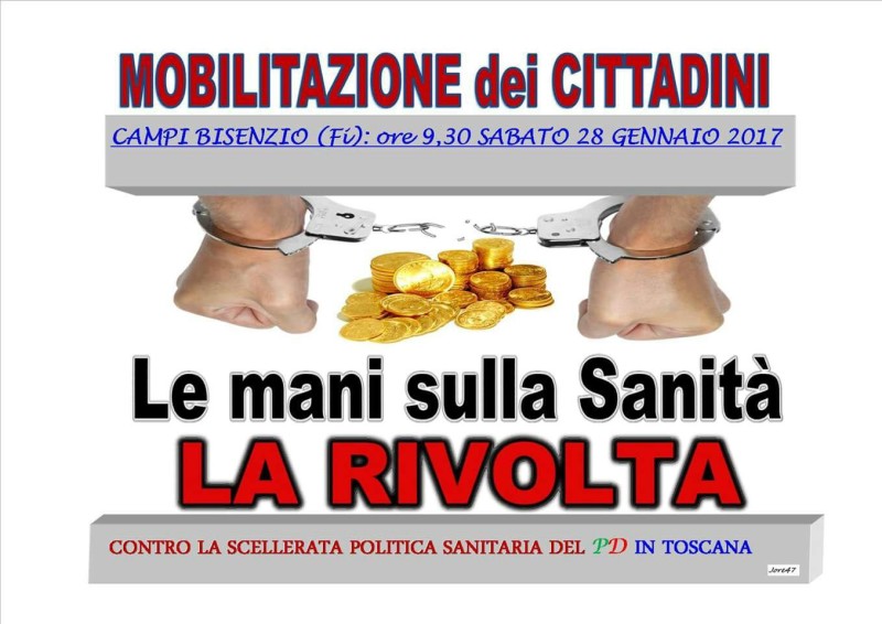 Manifestazione regionale in difesa della Sanità pubblica