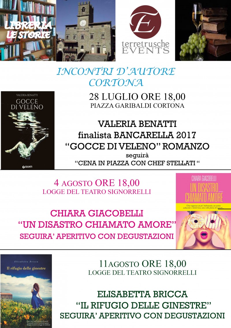 Incontri d'autore a Cortona: si parte il 28 luglio