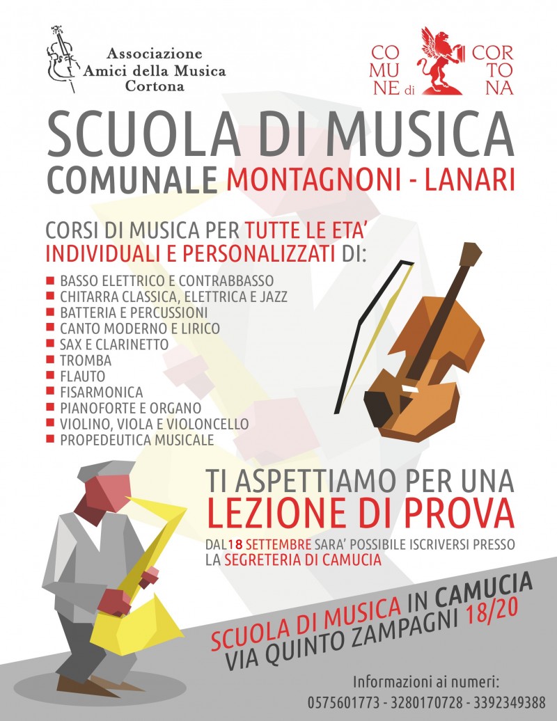 Apertura nuovo Anno Scolastico della Scuola di Musica Comunale di Cortona