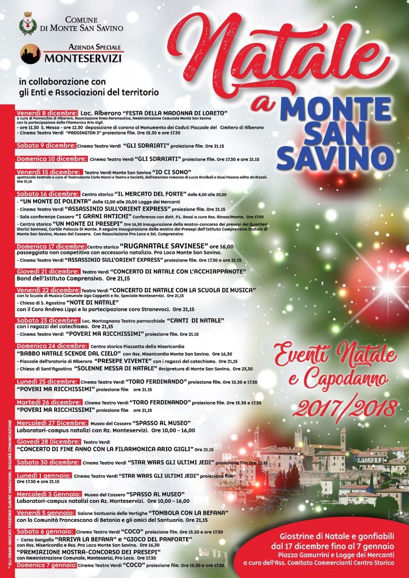 Primo weekend di Natale a Monte San Savino