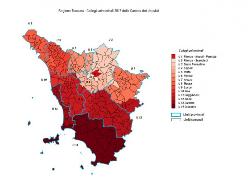 Elezioni politiche, la nuova geografia dei collegi toscani: le mappe dettagliate