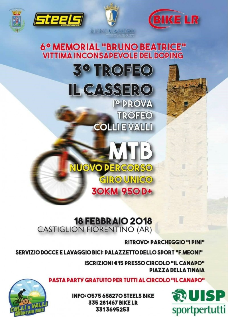 “Trofeo il Cassero”, gara di mountain bike- Domenica a Castiglion Fiorentino