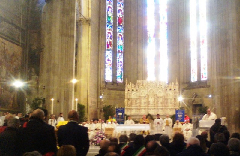 Breve incontro con due sinodali cortonesi in Duomo ad Arezzo.