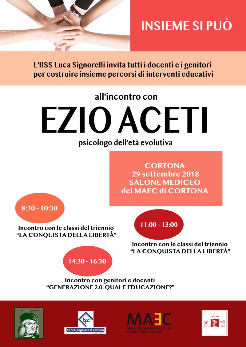 Ezio Aceti a Cortona per un evento organizzato dall'Istituto Luca Signorelli