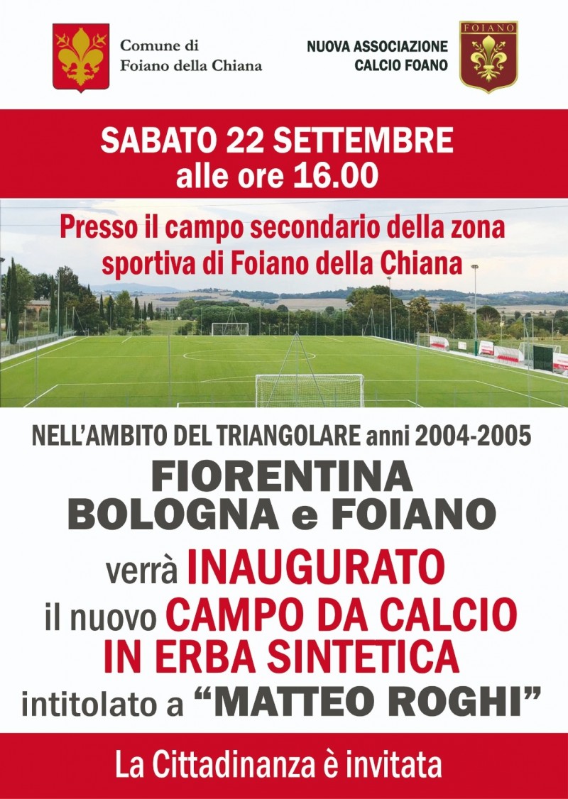 Inaugurazione campo in sintetico con il triangolare fra Fiorentina, Bologna e Foiano