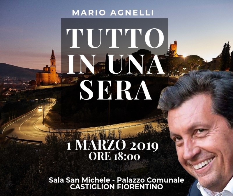“Tutto in una sera”, il sindaco Mario Agnelli si racconta in un pomeriggio d’inizio marzo.