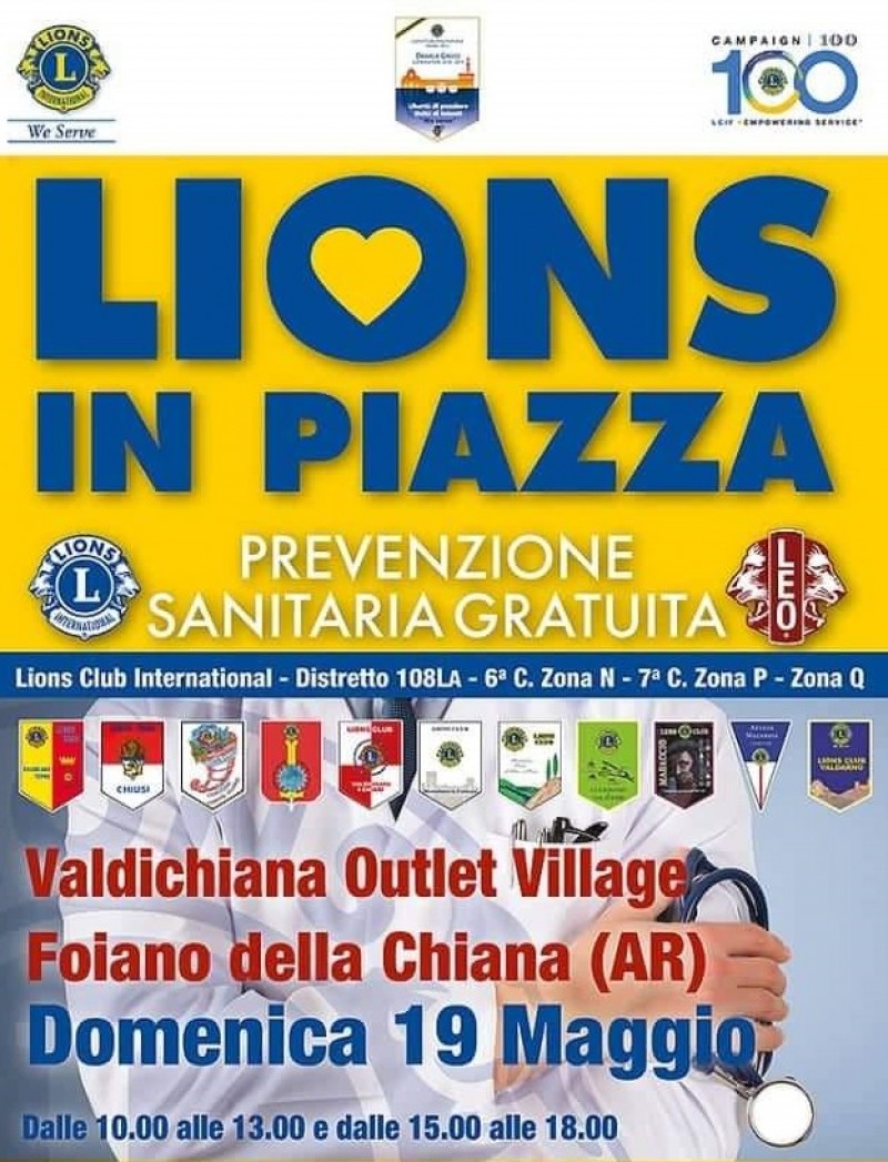 Lions in piazza per la prevenzione