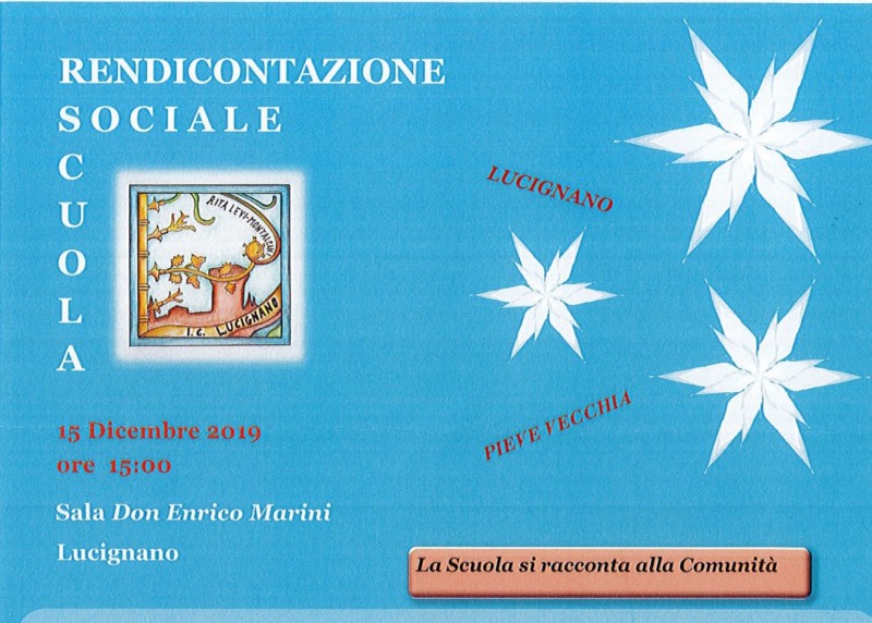 Rendicontazione sociale 2019: l’Istituto Comprensivo “Rita Levi-Montalcini” di Lucignano si racconta alla comunità